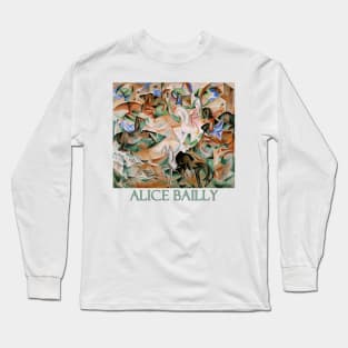 Equestrian Fantasy with Pink Lady (1913) by Alice Bailly Long Sleeve T-Shirt